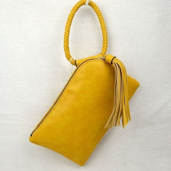 Cute Braided Ring Tassel Handle Wristlet - Picture 4 of 8